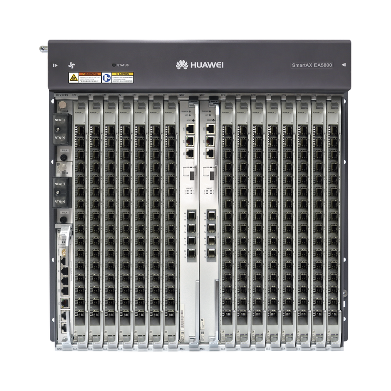 EA5800-X15 OLT GPON OptiXAccess Carrier Class con 1 tarjeta de 16 puertos GPON, 15 ranuras, 2 Fuentes de alimentación DC, 11 UR