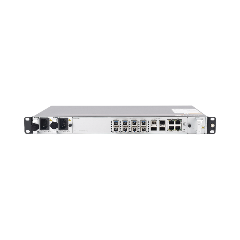 EA5801E-GP08 OLT GPON OptiXAccess 8 Puertos con Módulos C+, 4 Puertos Uplink (10GE/GE), Hasta 256 ONTs, 2 Fuentes de Alimentación AC, 1 UR