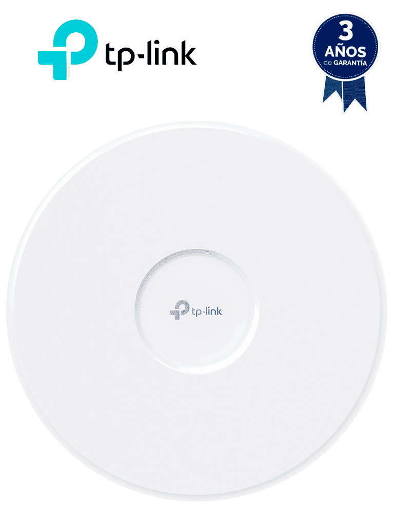 TP-LINK EAP773 - Punto de accesso WIFI 7, Tribanda 5760 Mbps (6 GHz) + 4320 Mbps (5 GHz) + 574 Mbps (2,4 GHz) , 1 puerto RJ45 de 10G , Ancho de banda de 360 Mhz.