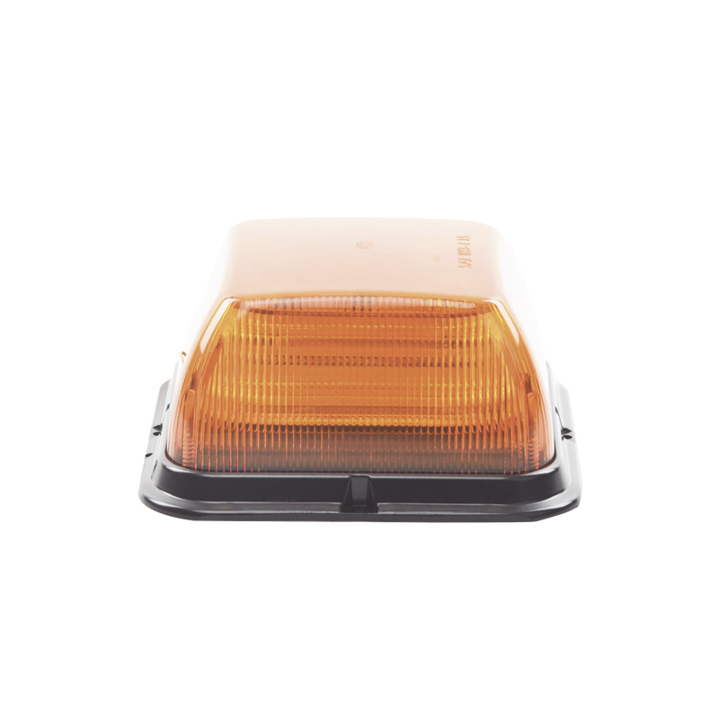 EB7185AAA Baliza LED Cuadrada, base de polipropileno reforzado, perfil medio, 12-24 VCC, 24 patrones de destellos, ámbar