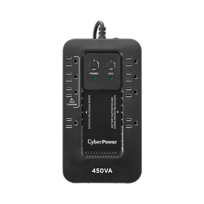UPS de 450 VA/260 W, Topología Standby con Modo Ahorrador ECO, Entrada 120 Vca NEMA 5-15P, Con 8 Tomas NEMA 5-15R - Toer