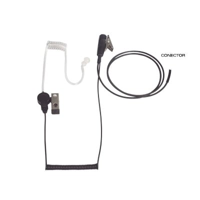 Micrófono - audífono de solapa con tubo acústico transparente para TC-500/ 518/ 600/ 610/ 700 y radios GP300/ PRO2150/ P110/ GP350/ SP-10/ PRO3150/ EP450/ EP350/ MAG ONE / R2 / DEP250 con tubo acústico de PU (material flexible)