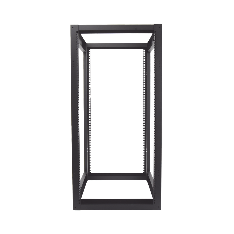 Rack Estándar 19 de 4 Postes, Acero, 24 Unidades, Profundidad Ajustable.