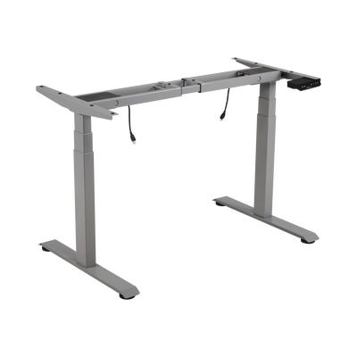 Base de Escritorio Motorizado Profesional / Altura Ajustable 60-125cm / Estructura Estable / Funcionamiento Suave / 3 Preset de Posiciones / Color Gris / Soporta hasta 100Kg de carga - Toer