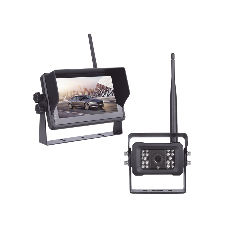 EP175J Sistema Profesional Inalámbrico de Cámara de Reversa Infrarroja y Monitor Touch de 7 para Vehículos de Trabajo y Montacargas
