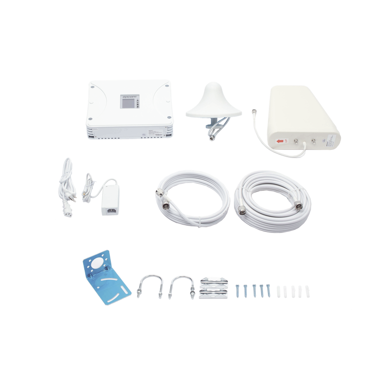 EP20M-5B-FK Kit Amplificador de Señal Celular 5G, 4G, 3G, VoLTE y Voz convencional. Funciona con Todos los Operadores. Soporta Múltiples Dispositivos y Tecnologías. Hasta 900 m² de Cobertura