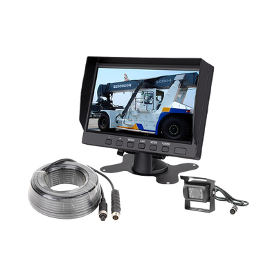 Sistema Profesional de Cámara de Reversa y Monitor Alámbrico para Vehículos de Trabajo y Montacargas - Toer