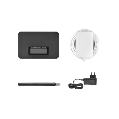 Kit Amplificador de Señal Celular de UNA banda de frecuencia / Mejora las llamadas convencionales / Soporta los datos de las tecnologías 2G y 3G de TELCEL, AT&T y MOVISTAR / Puede cubrir un espacio de hasta 140 m2. - Toer