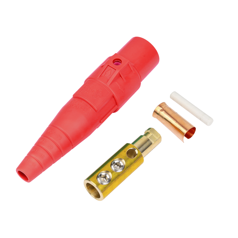 Conector camlock | 400 AMPERES | MACHO | color rojo