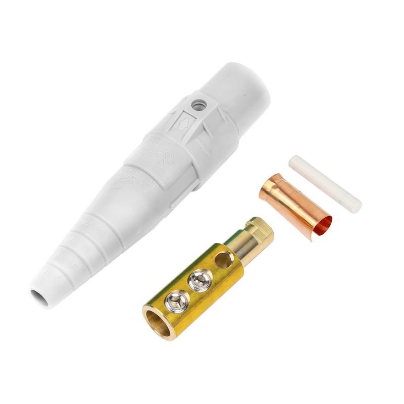 Conector camlock | 400 AMPERES | MACHO | color blanco