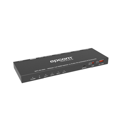 Splitter HDMI 1x4 | 1 Entrada a 4 salidas (Simultaneas) | 4K@60Hz | Extractor de Audio | Down Scaler | HDR  4:4:4 | EDID | 18Gbps - Toer