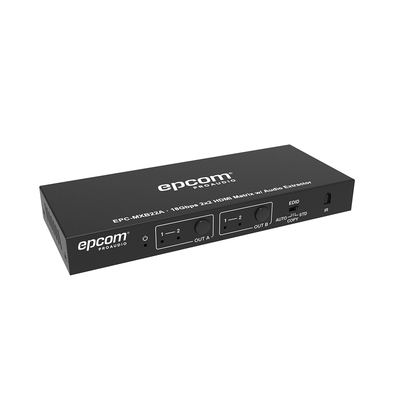 Matricial HDMI | 2x2 | 4K2K@60Hz | HDR | YCbCr 4:4:4 | EDID Auto | Extractor de Audio | Salida de audio análoga y digitalizados | HDCP 2.2 | 18 Gbps - Toer