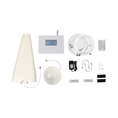 Kit Amplificador de Señal Celular DOBLE banda de frecuencia / Mejora las llamadas convencionales / Soporta los datos de las tecnologías 2G y 3G de TELCEL, AT&T y MOVISTAR / Cubre hasta 600 m².