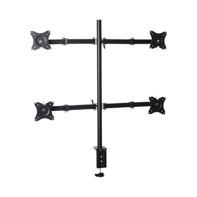 Montaje de Escritorio articulado para 4 monitores de 13 a 27" /  Soporta hasta 15 kg / Vesa 75 x 75 / 100 x 100 / Acero - Toer