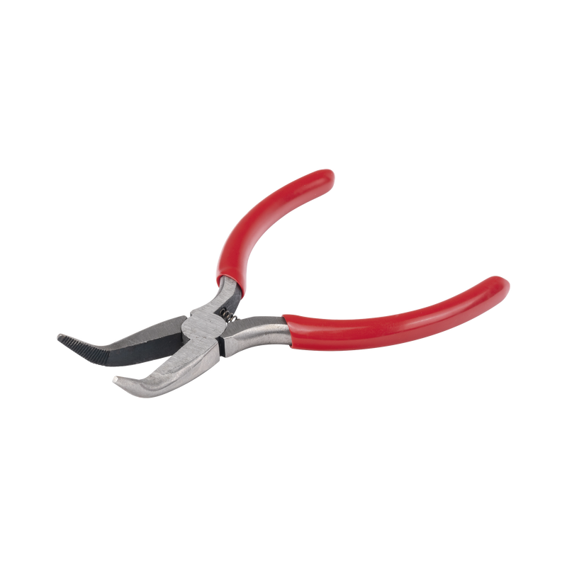 Pinza punta Curveada de 5? con Mango Forrado Plástico.