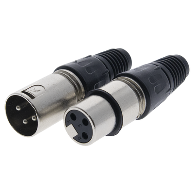 Kit Conector XLR Hembra + XLR Macho | Ideal para Conexiones de Micrófonos, Mezcladoras | Equipo de Audio Profesional - Toer