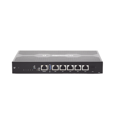 EdgeRouter 6 PoE pasivo 24 V, con 5 puertos 10/100/1000 Mbps + 1 puerto SFP, con funciones avanzadas de ruteo - Toer