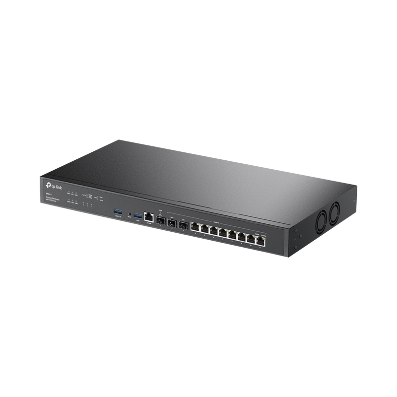 ER8411 Router Omada VPN /  SDN Multi-WAN 10G / 1 Puerto WAN SFP+ 10G / 1 Puerto WAN/LAN SFP+ 10G / 1 Puerto WAN/LAN SFP 1G / 8 puertos LAN/WAN 1G / 2 Puertos USB / 2.3 Millones Sesiones Concurrentes / Administración Centralizada OMADA SDN.