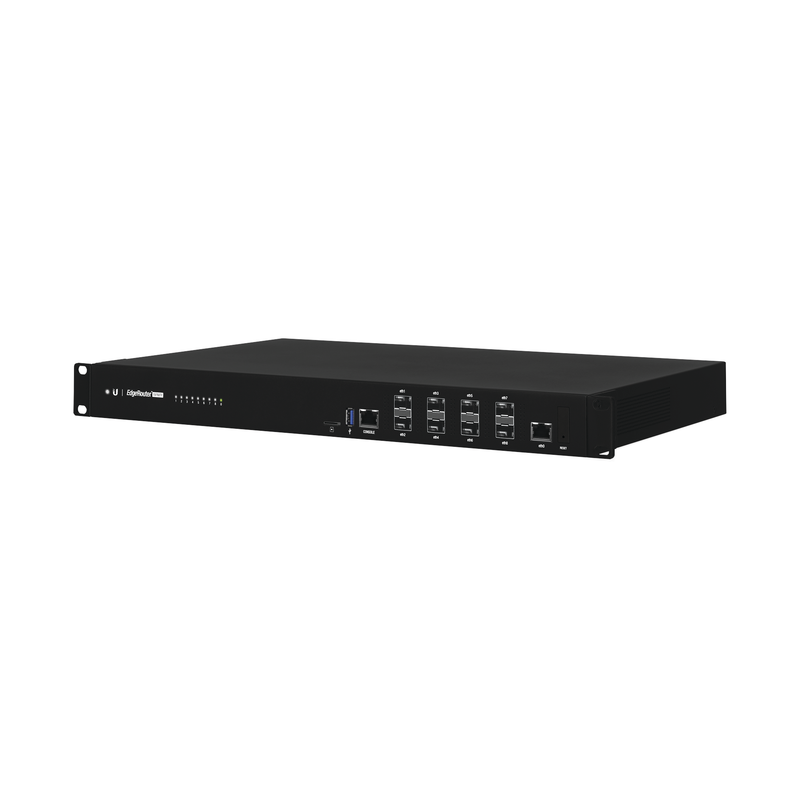ER-8-XG EdgeRouter INFINITY de 8 puertos SFP+ 10 G + 1 puerto RJ45 Gigabit, throughput 80 Gbps, 16 núcleos y 16 GB RAM , fuentes de alimentación modulares Hot-Swappable