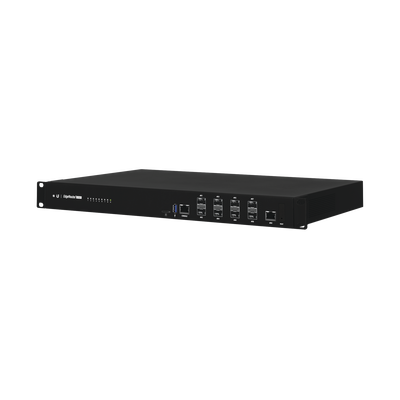 EdgeRouter INFINITY de 8 puertos SFP+ 10 G + 1 puerto RJ45 Gigabit, throughput 80 Gbps, 16 núcleos y 16 GB RAM , fuentes de alimentación modulares Hot-Swappable - Toer