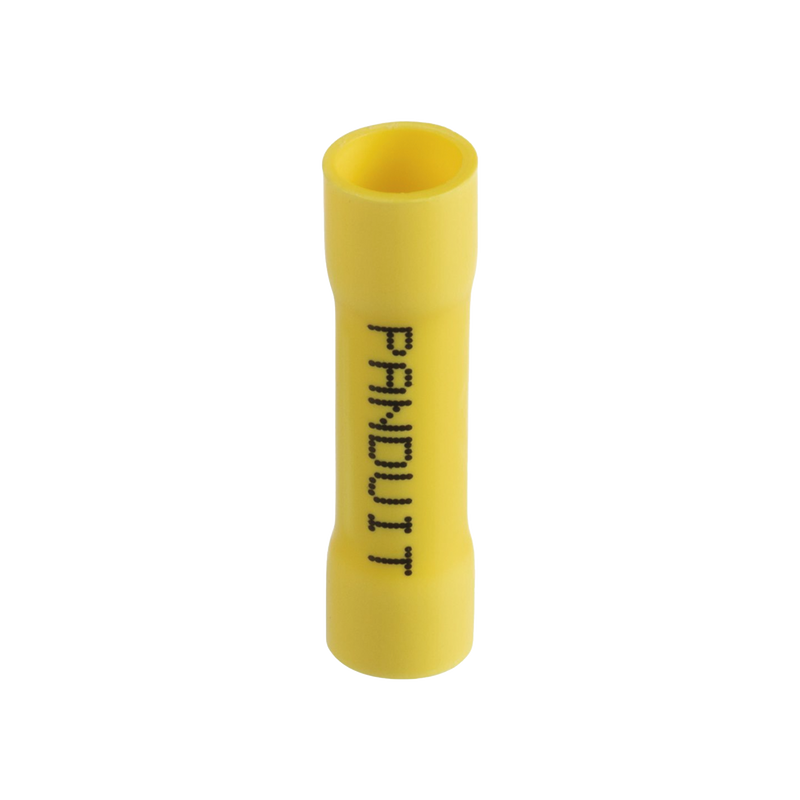 ESV10BX-Q Conector de Empalme a Tope, Para Cables de 12 a 10 AWG, De Vinilo Aislado, Color Amarillo, Paquete de 25 Piezas