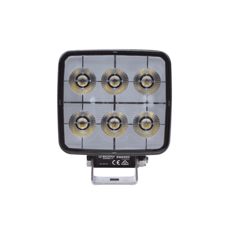 EW2520 Luz de trabajo de 6 LED, 12-24 Vcc, 2800 lumenes