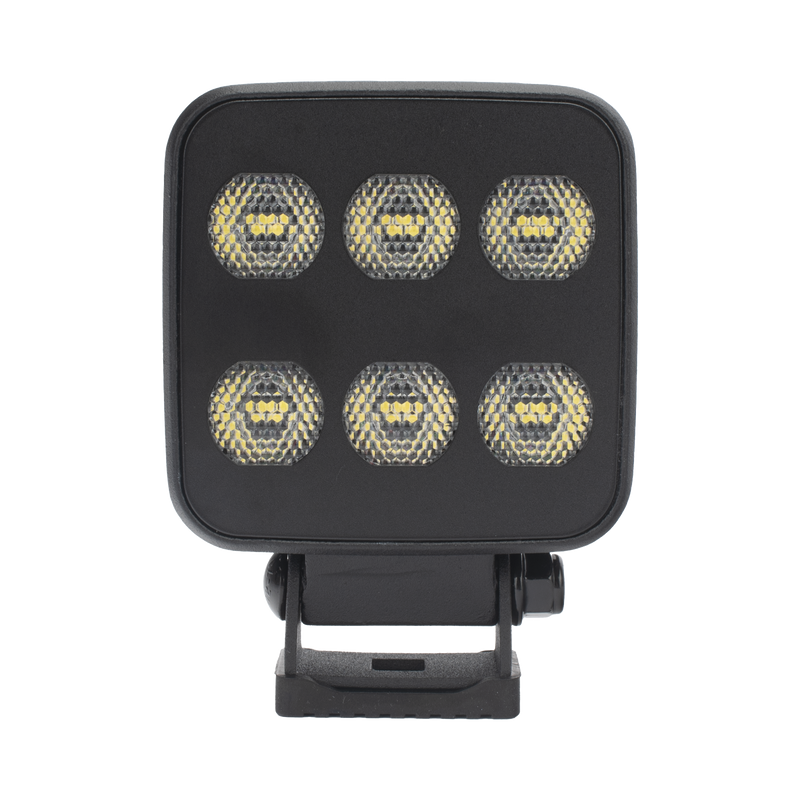 EW2721 Luz de Trabajo Ultra brillante Cuadrada, 6 LED, 6552 Lúmenes, 12-24 Vcd