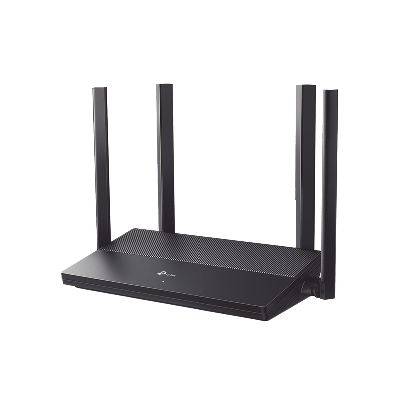 EX141 Router WiFi 6 AX 1500 Mbps / MU-MIMO 2X2 y OFDMA / 1 Puerto WAN 10/100/1000 Mbps / 3 Puertos LAN 10/100/1000 Mbps / 4 Antenas Beamforming / Seguridad WiFi WPA3