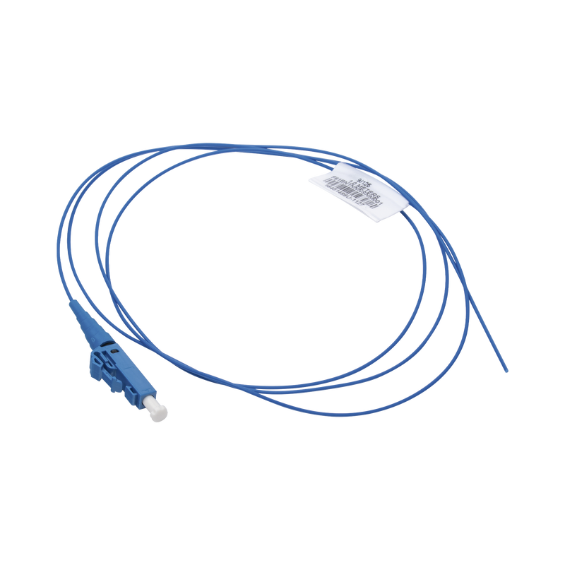 F91BN1NNNSNM002 Pigtail de Fibra Óptica LC Simplex, Monomodo OS2 9/125, 900um, Color Azul, 2 Metros