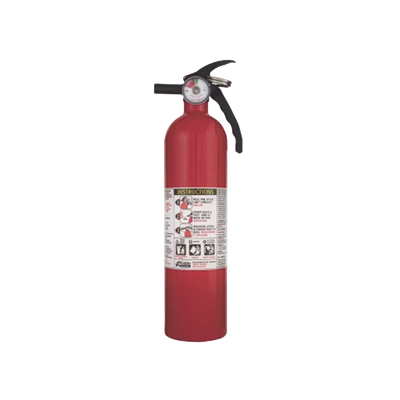 Extintor Desechable de Polvo Químico Seco | Fuegos Clase A, B y C | Soporte Metálico | Paquete con 6 | 2.5 lb pieza