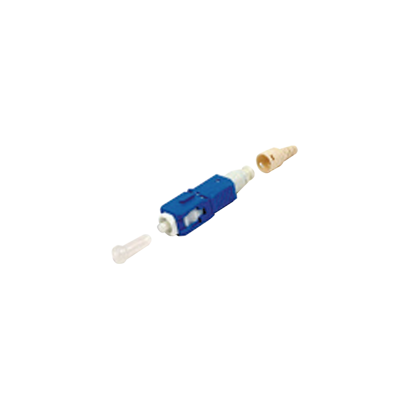 FC1-LB-SCU-9BL Conector de Fibra Óptica pre-pulido LightBow SC/UPC Simplex, Monomodo OS1/OS2, re-terminable, Color Azul