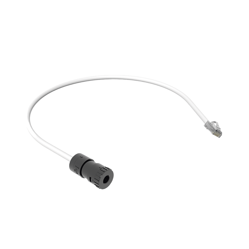 FC-ICCP0.5MWH Cable de Conexión en Campo Jack a Plug RJ45, Categoría 6A, CMP (Plenum), 0.5 Metros, Color Blanco