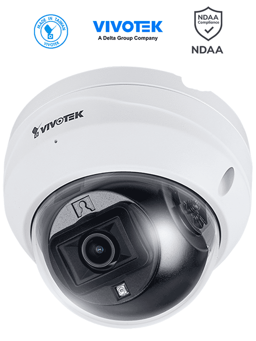 VIVOTEK FD9369 - Cámara IP Domo exterior 2 Megapixeles, Lente fijo 2.8mm, Iluminadores Smart IR 30m, Smart Motion, Micrófono integrado, Ranura MicroSD, Protección IP66, IK10, Smart Stream III,  NDAA, ONVIF