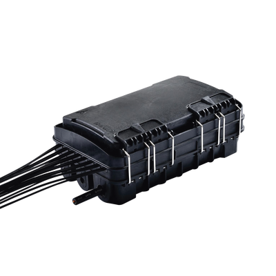 Caja de Distribución de Fibra Óptica para 24 Empalmes, con 16 acopladores SC/APC simplex, Exterior IP65, Color Negro - Toer