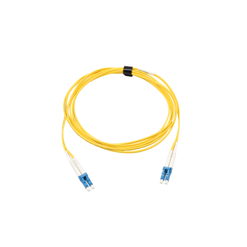 FJ2-LCULCUL-03 Jumper de Fibra Óptica Monomodo (OS2), XGLO, Riser, LC/UPC-LC/UPC Duplex, OFNR, Color Amarillo, 3 Metros