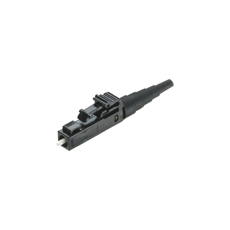 FLCSMBLY Conector de Fibra Óptica Multimodo OM2, OM3 y OM4, LC Simplex, Pulido en Campo, Color Negro
