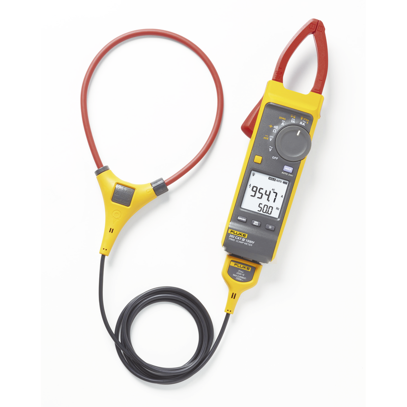 FLUKE-393FC Pinza Amperimétrica de Corriente CC/CA de Verdadero Valor Eficaz con iFlex CAT III 1500 V. Ideal para Sistemas Solares, Eólicos, Baterías, Inversor, etc.