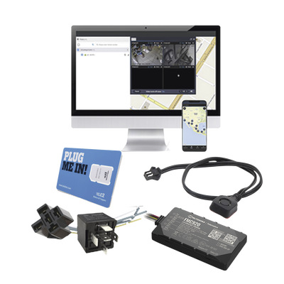 KIT de Localizador 4G LTE, SIM SIM30M2M, VOUCHER POR 1 Mes, Plataforma Por 1 Mes, Relevador y Botón de Pánico.