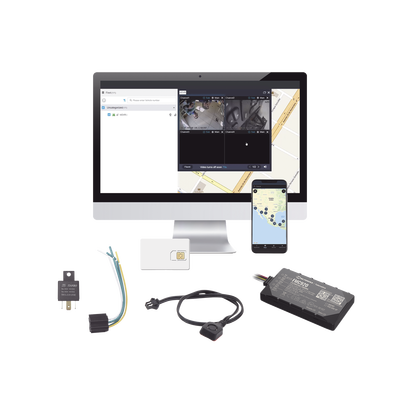 Kit Rastreador Vehicular 4G LTE CAT 1 y 2G/Bluetooth/Anualidad de SIM600MB1Y /Anualidad de EPCOMGPSCODE/ Relevador/boton SOS