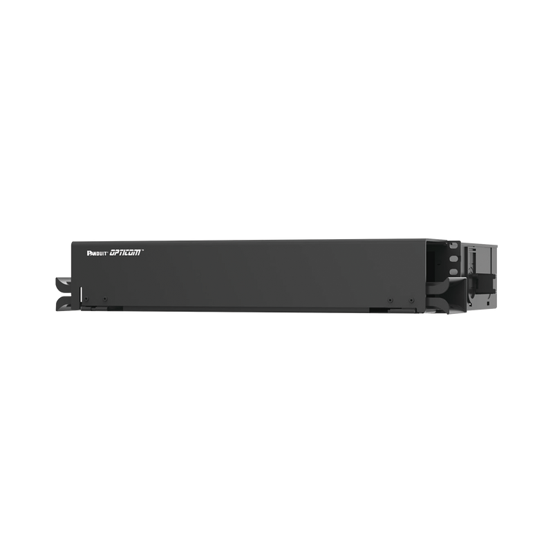 Panel de Distribución de Fibra Óptica, Acepta 8 Placas FAP o FMP, Bandeja Deslizable, Hasta 96 Fibras, Color Negro, 2 UR