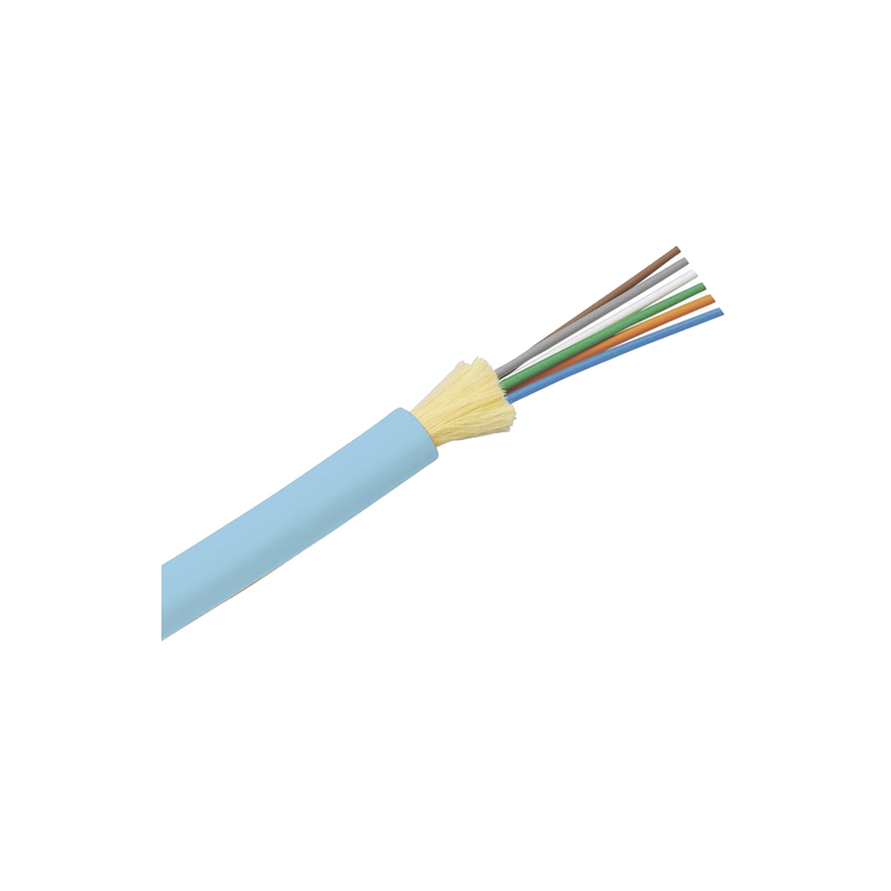 FODLZ06 Cable de Fibra Óptica de 6 hilos, Multimodo OM4 50/125 Optimizada, Interior, Tight Buffer 900um, No Conductiva (Dieléctrica), LSZH, Precio Por Metro