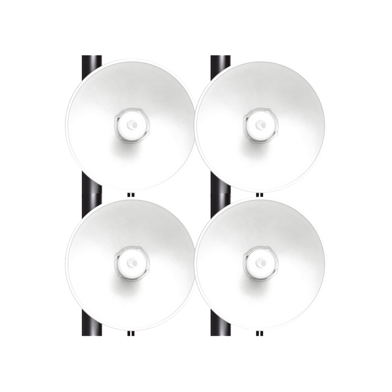 FORCE-4625-4PACK Kit de 4 radios FORCE4625 de alto Desempeño / Wi-Fi 6E / Hasta 1 Gbps / 5925 - 7125 MHz / Antena Integrada 25 dBi