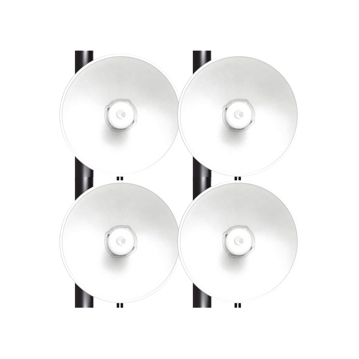 Kit de 4 radios FORCE4625 de alto Desempeño / Wi-Fi 6E / Hasta 1 Gbps / 5925 - 7125 MHz / Antena Integrada 25 dBi
