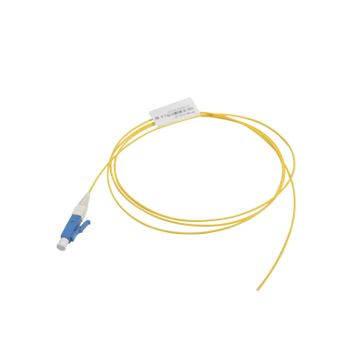 Pigtail de Fibra Óptica LC/UPC Simplex, Monomodo OS1/OS2 XGLO, OFNR, Color Amarillo, 1 Metro - Toer