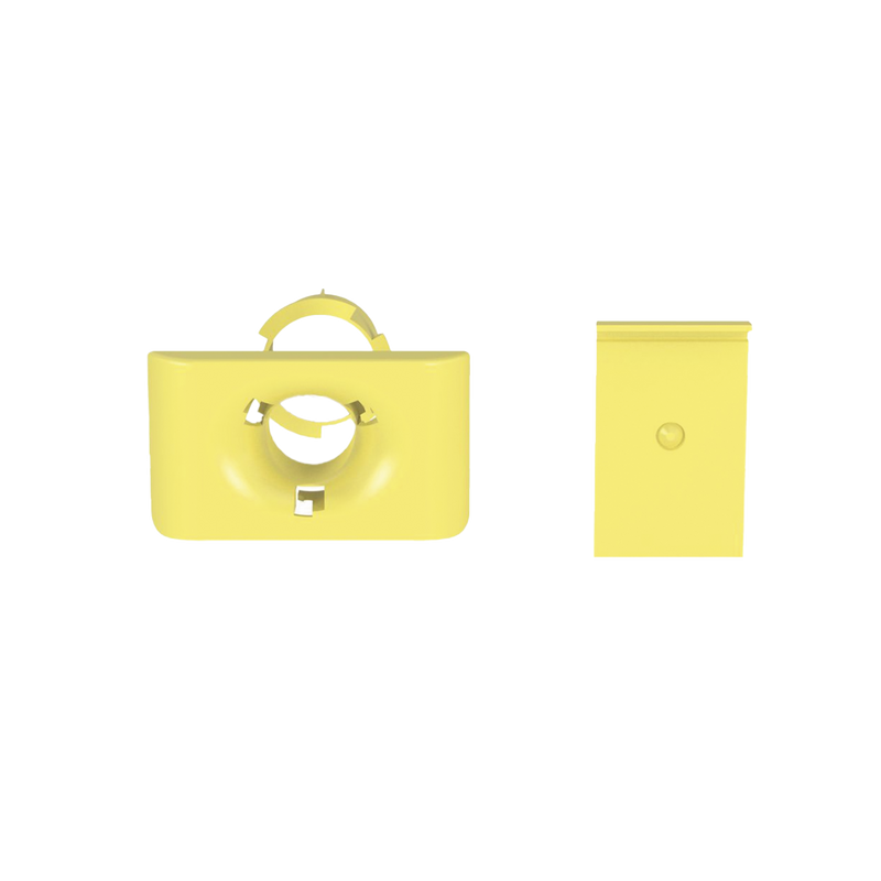 Accesorio de Salida a Tubo De 1.5 in (38 mm), Para Canaletas FiberRunner 4X4, 6X4, o 12X4, Color Amarillo