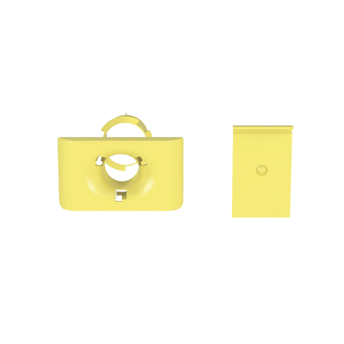 Accesorio de Salida a Tubo De 1.5 in (38 mm), Para Canaletas FiberRunner 4X4, 6X4, o 12X4, Color Amarillo
