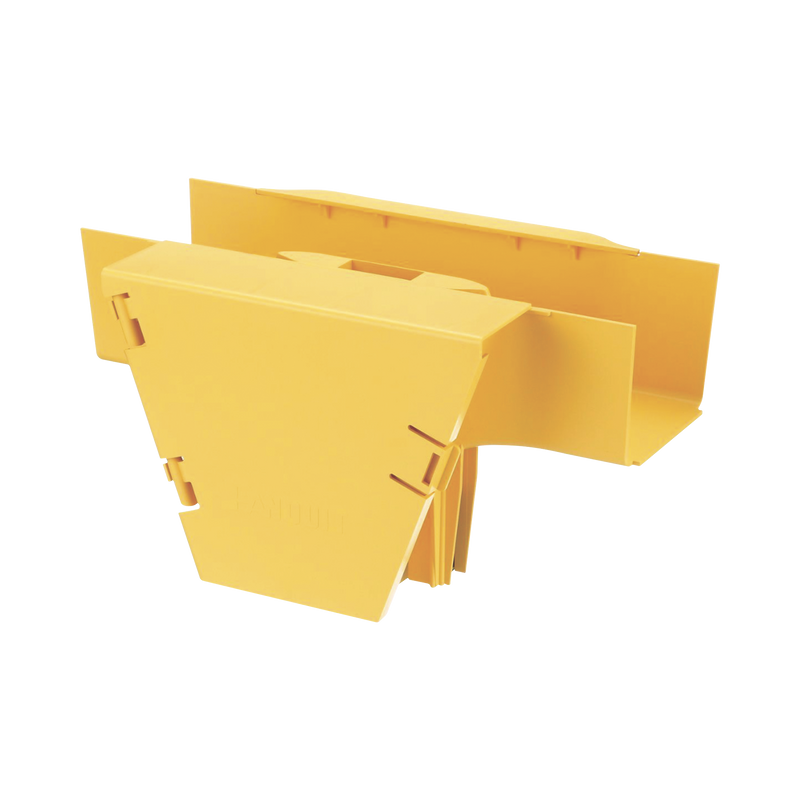 Accesorio en T con Conexión Horizontal y Bajada Vertical a 90º, Para Canaletas FiberRunner? 4x4, Color Amarillo