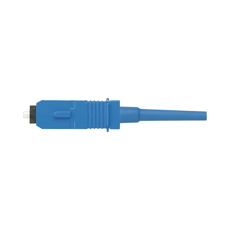 Conector de Fibra Óptica SC Simplex OptiCam, Monomodo 9/125 OS2, Pre-pulido, Color Azul