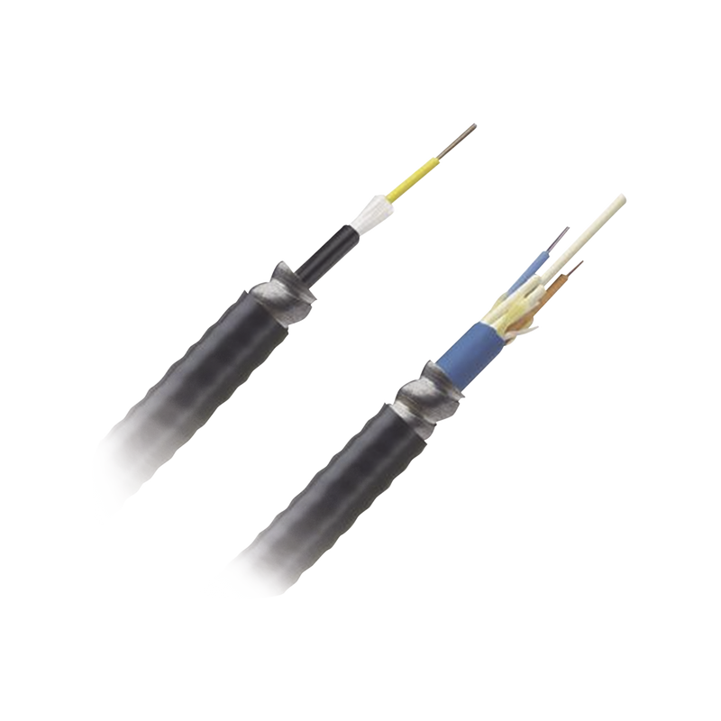 Cable de Fibra Óptica de 12 hilos, Monomodo OS2, Interior/Exterior, Armada, Loose Tube 250um, OFCR (Riser), Precio Por Metro