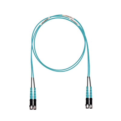 Jumper de Fibra Optica Multimodo 50/125 OM3, SC-SC Duplex, LSZH (Cero Halógenos), Color Aqua, 2 Metros (6.56 Pies)